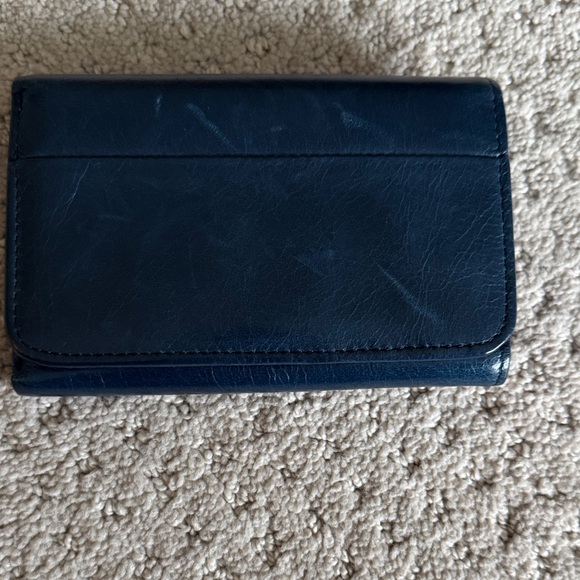 HOBO Navy Blue Leather Wallet - Picture 1 of 3